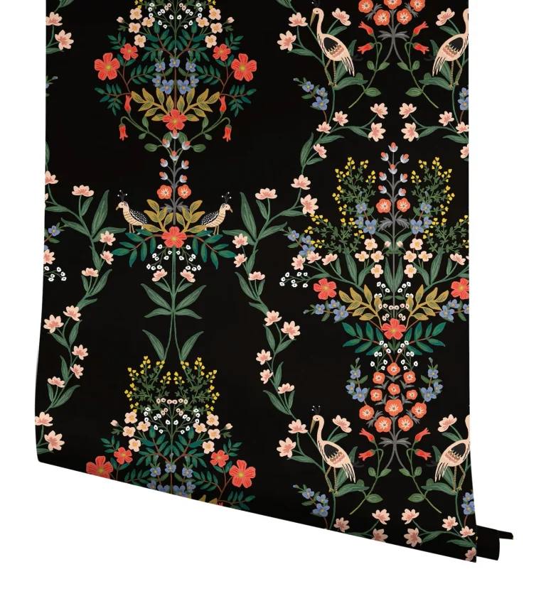 Rifle Paper Co. Luxembourg Peel and Stick Wallpaper - Black Multi — Image 5