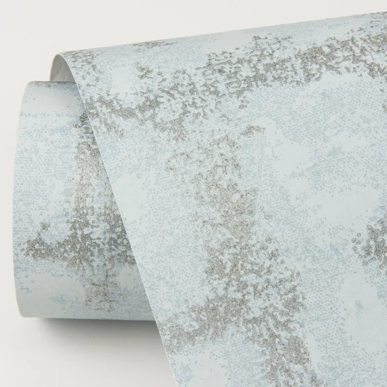 Shea Distressed Geometric Wallpaper - Sky Blue — Ảnh 4