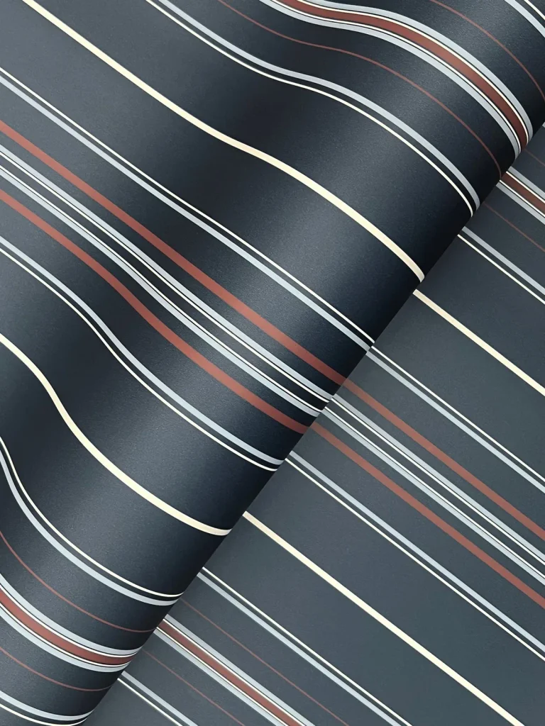 Chesapeake Lascelle Modern Pinstripe Wallpaper - Navy — Ảnh 4