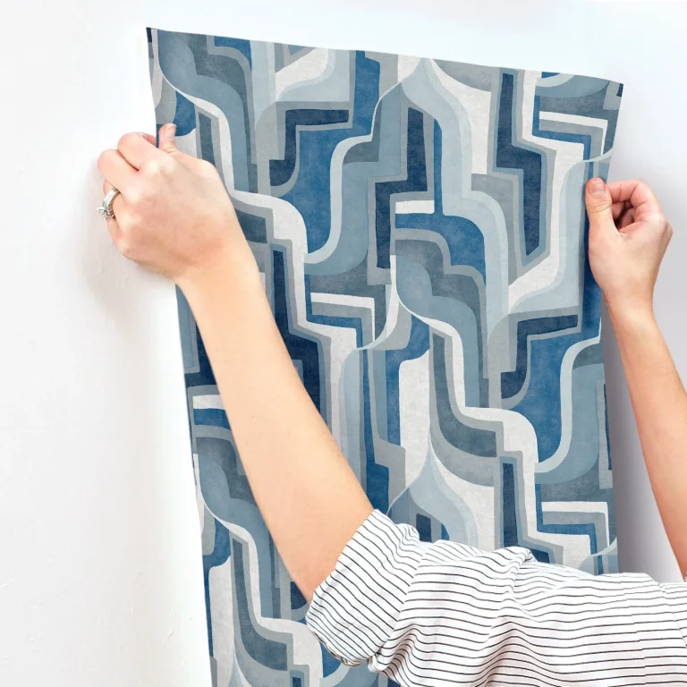 Tulum Surreal Shapes Wallpaper - Blue — Ảnh 2