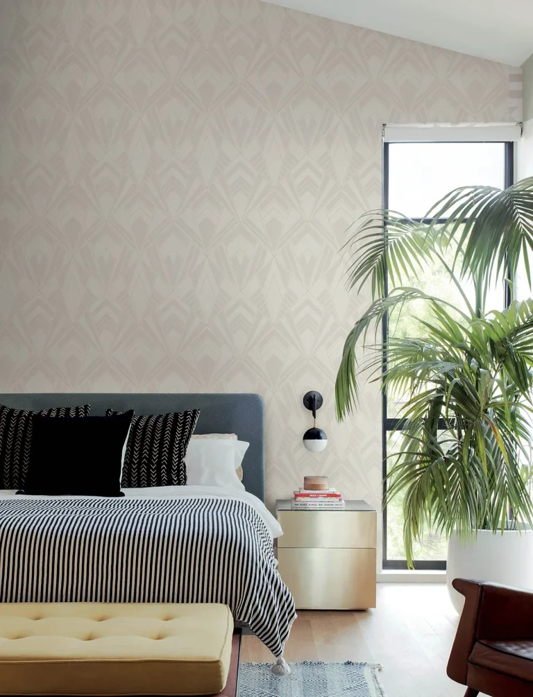 Allenby Flocked Wallpaper - Pearl — Ảnh 2