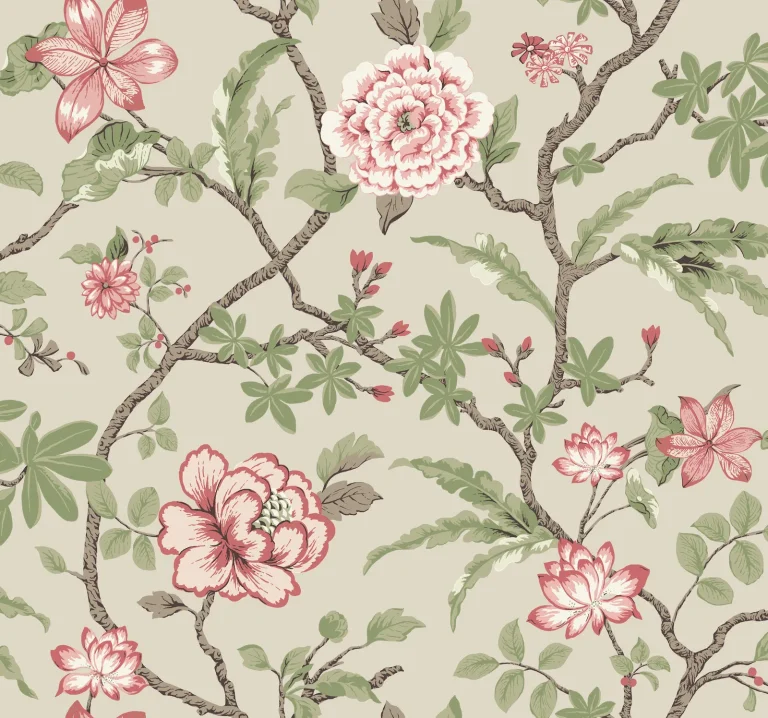 Ronald Redding Courtyard Botanical Wallpaper - Pink — Ảnh 5