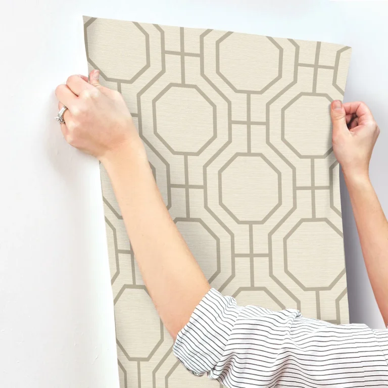 Manor Geometric Trellis Wallpaper - Taupe — Ảnh 2