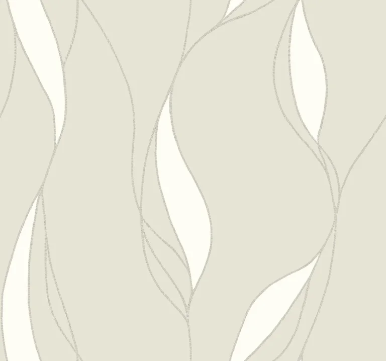 Ronald Redding Society Hill Abstract Leaf Wallpaper - Dove — Ảnh 3