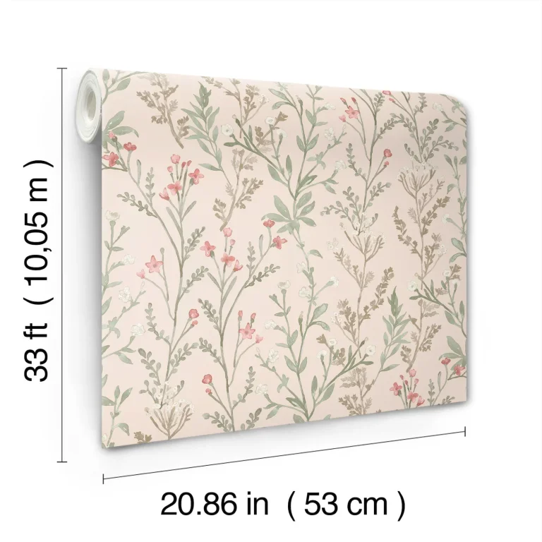 Chesapeake Laverne Wildflowers Wallpaper - Blush — Ảnh 3