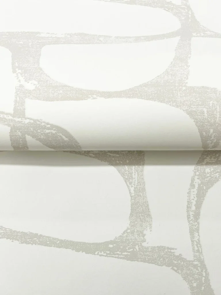 Candice Olson Craftsman Geometric Wallpaper - White & Soft Grey — Ảnh 7