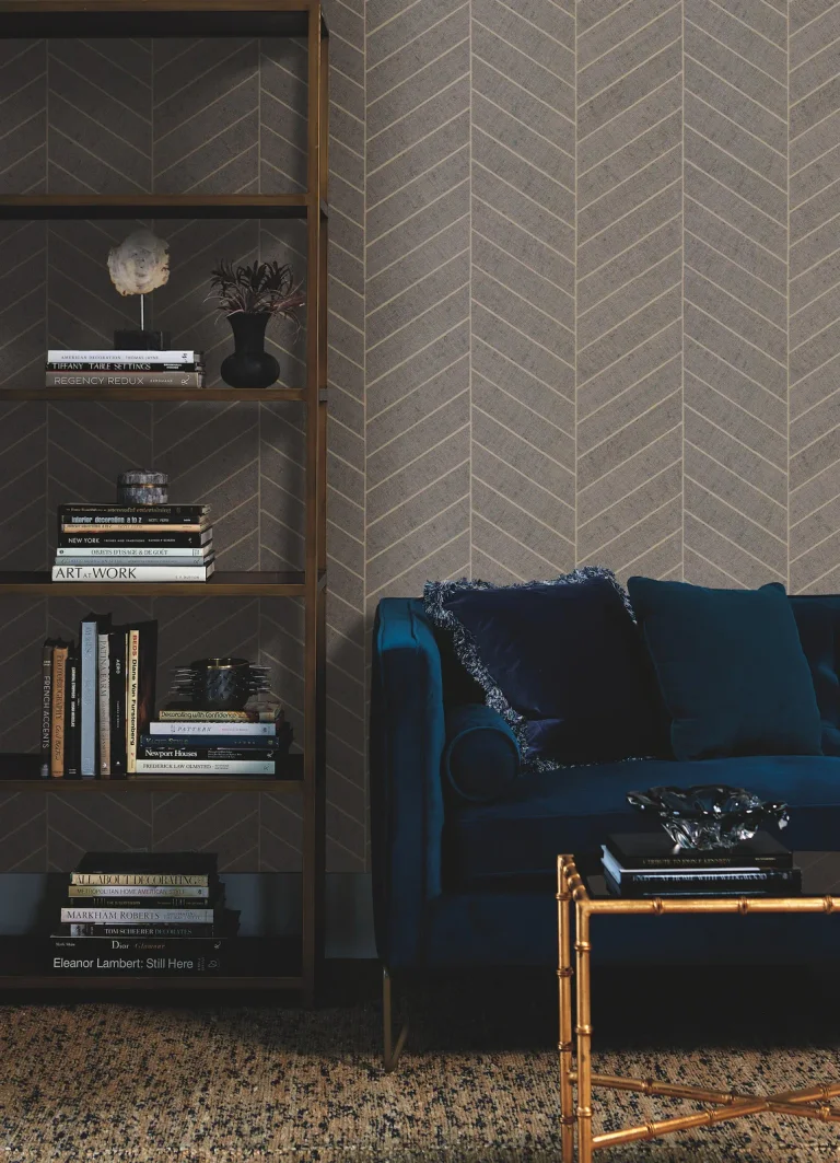Ronald Redding Atelier Herringbone Wallpaper - Chocolate — Ảnh 3