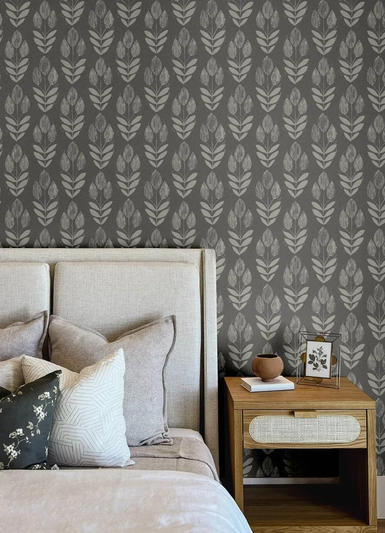 Chesapeake Garland Block Tulip Wallpaper - Charcoal — Ảnh 3