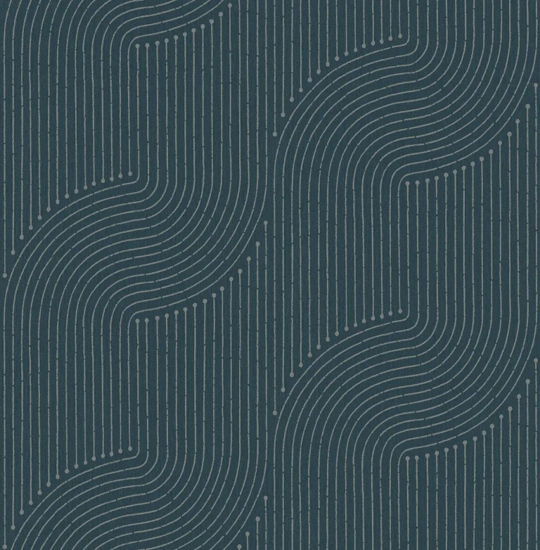 Braddock Rhythmic Flow Wallpaper - Teal — Ảnh 5