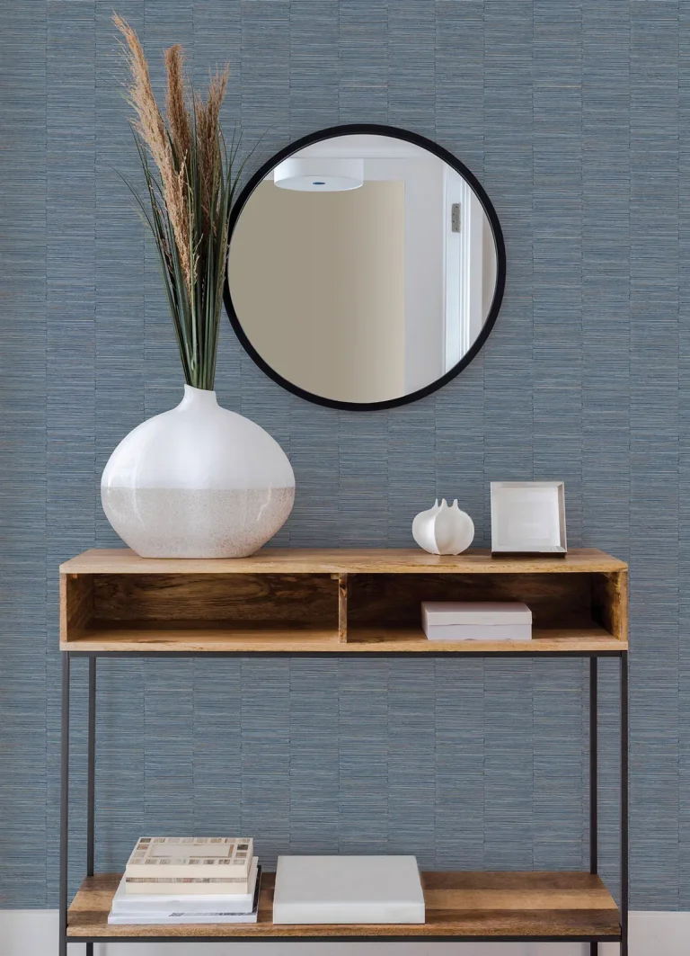 Jenga Striped Column Wallpaper - Blue — Ảnh 4