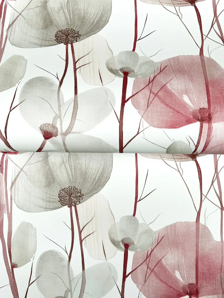 Ronald Redding Cotswolds Poppies Floral Wallpaper - Red — Ảnh 4
