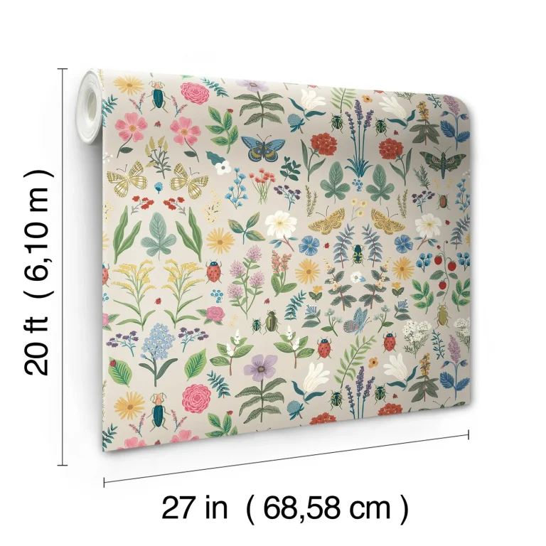 Rifle Paper Co. Curio Peel and Stick Wallpaper - Linen — Ảnh 3