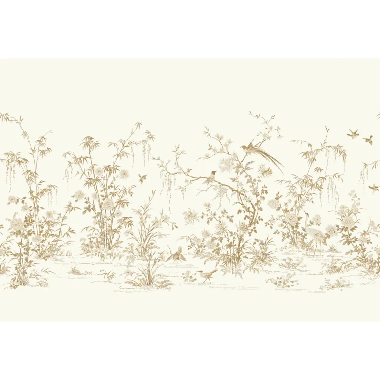 Ronald Redding Flowering Vine Chino Wall Mural - White — Ảnh 2