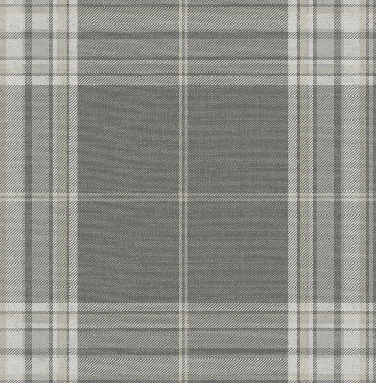 Westley Plaid Wallpaper - Grey — Ảnh 5