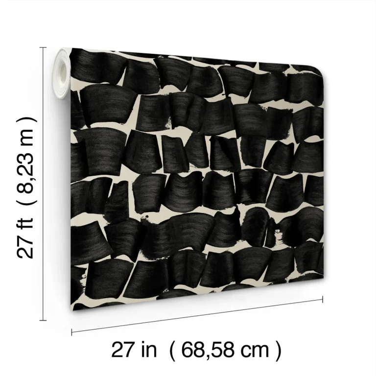 Brushed Ink Wallpaper - Black — Image 7