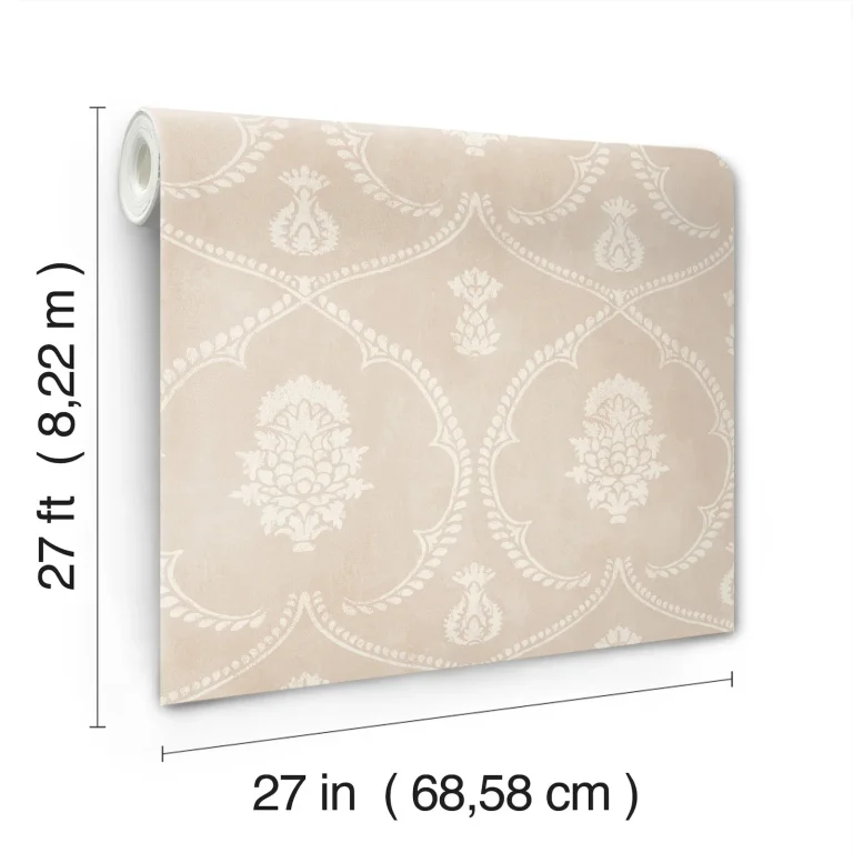 Ronald Redding Royal Damask Wallpaper - Blush — Ảnh 3