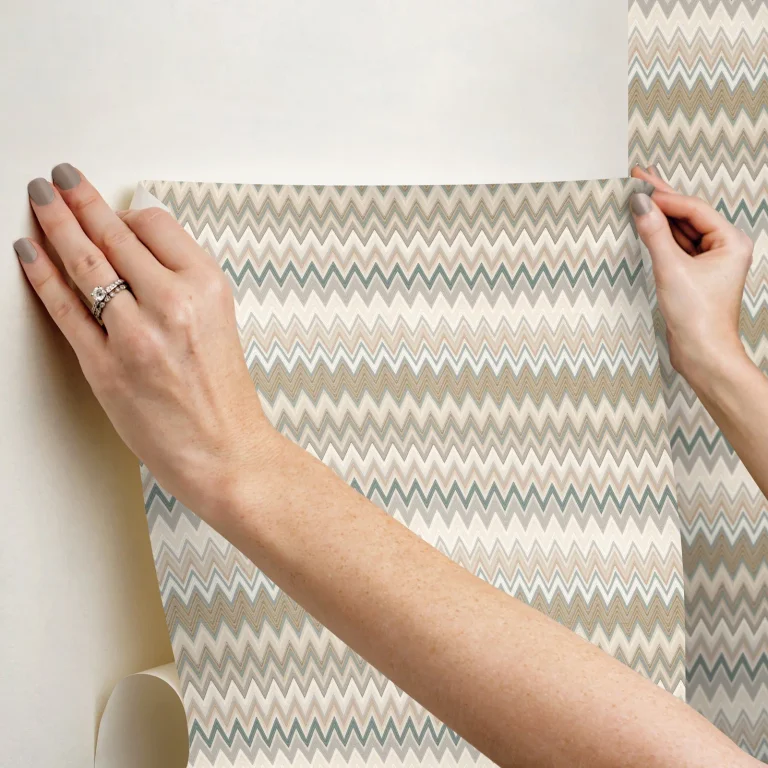 Zig Zag Peel and Stick Wallpaper - Green — Ảnh 3