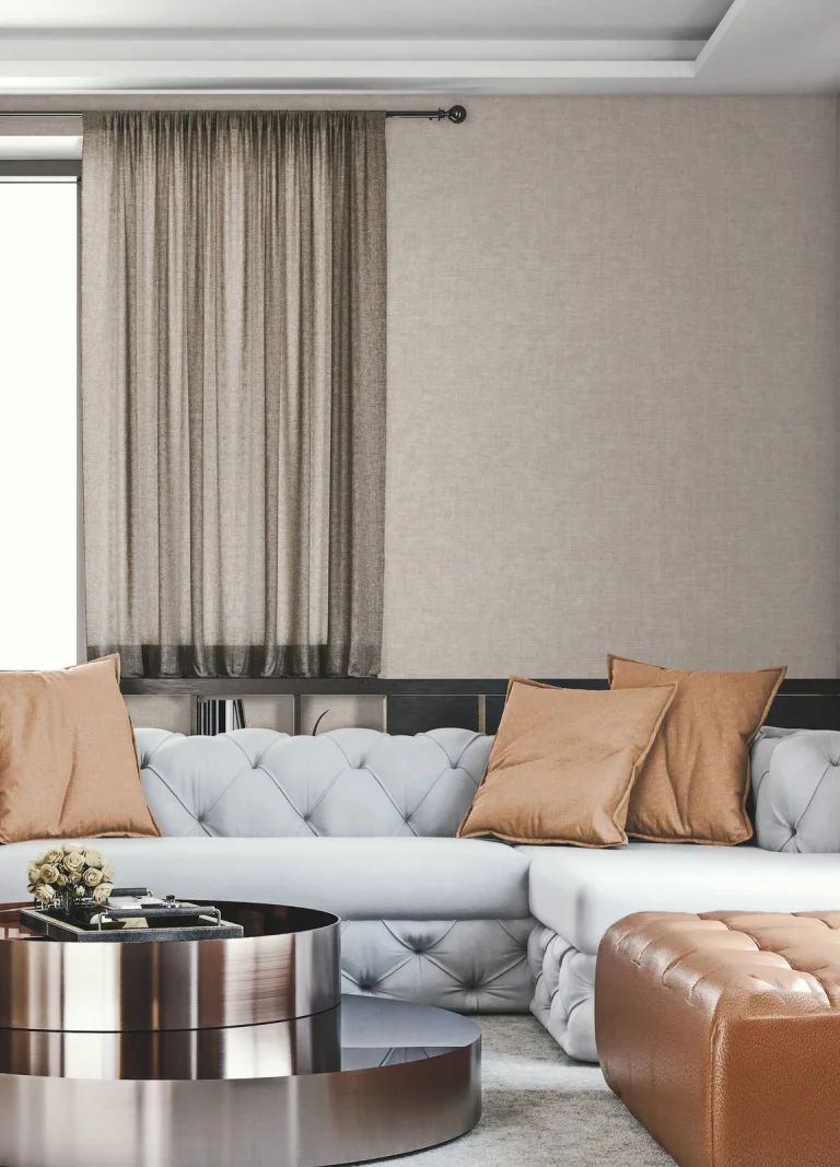 Gunny Sack Texture Wallpaper - Taupe — Image 3