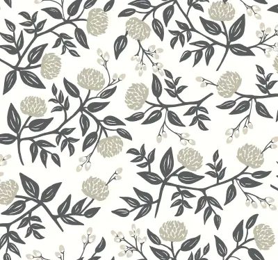 Rifle Paper Co. Peonies Wallpaper - White & Black