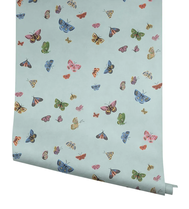 Rifle Paper Co. Butterfly House Wallpaper - Light Blue — Ảnh 7