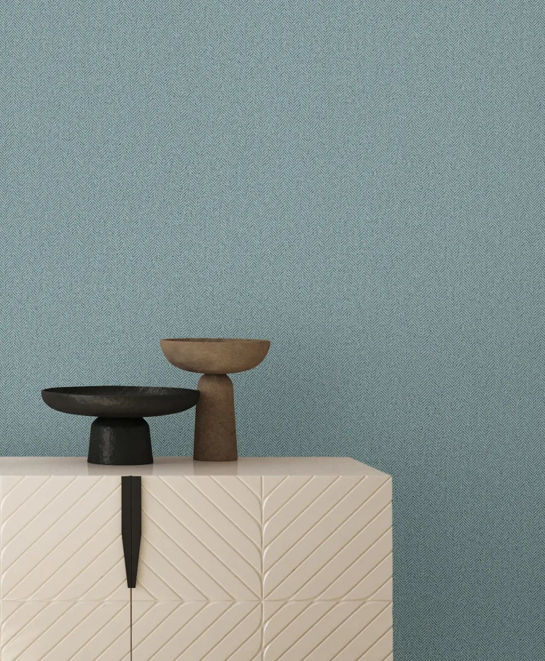 Tailored Chevron Wallpaper - Sky Blue — Ảnh 5