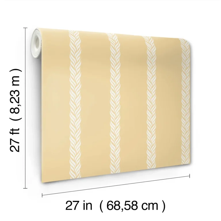 Ronald Redding Braided Stripe Wallpaper - Yellow — Ảnh 4