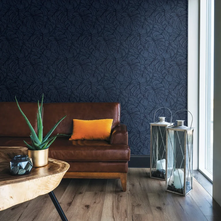 Balboa Botanical Wallpaper - Indigo — Ảnh 3