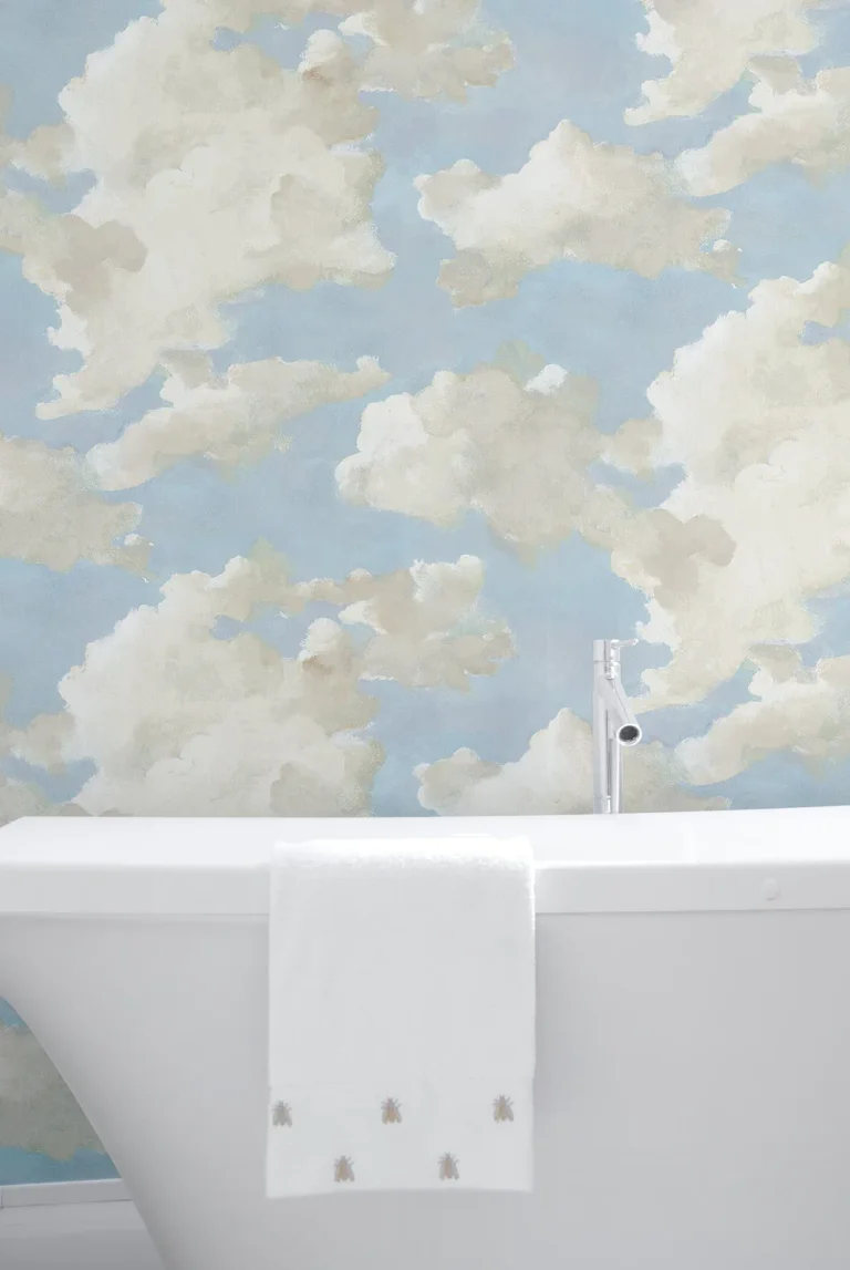Clouds on Canvas Peel and Stick Wallpaper - Blue — Ảnh 2