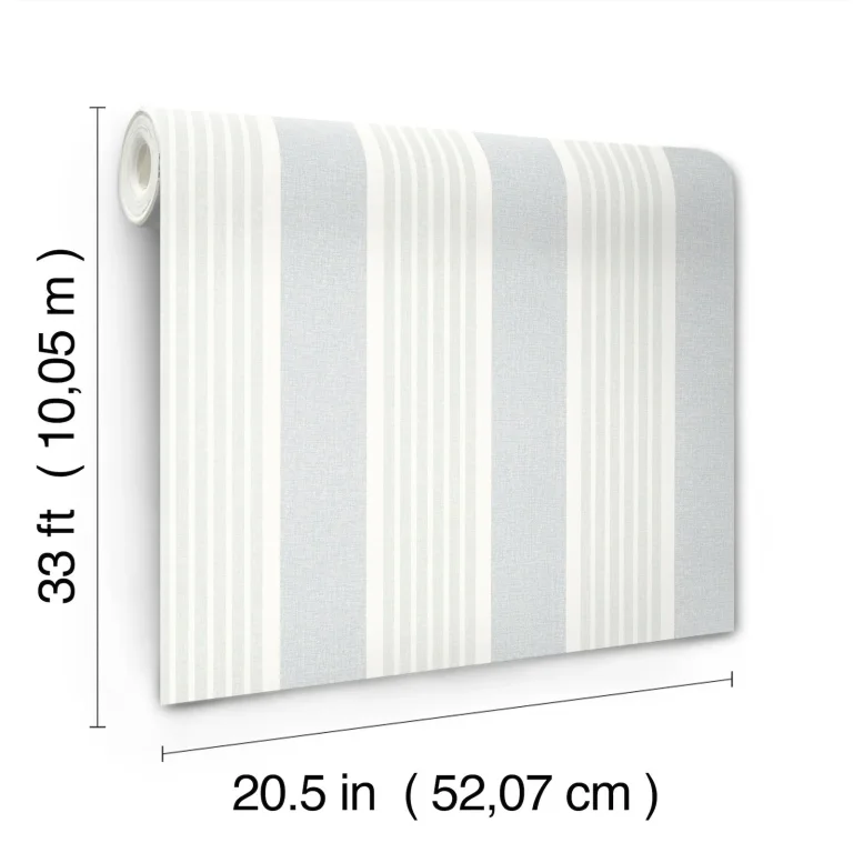 Chesapeake Bingley Embellished Stripe Wallpaper - Light Blue — Ảnh 2