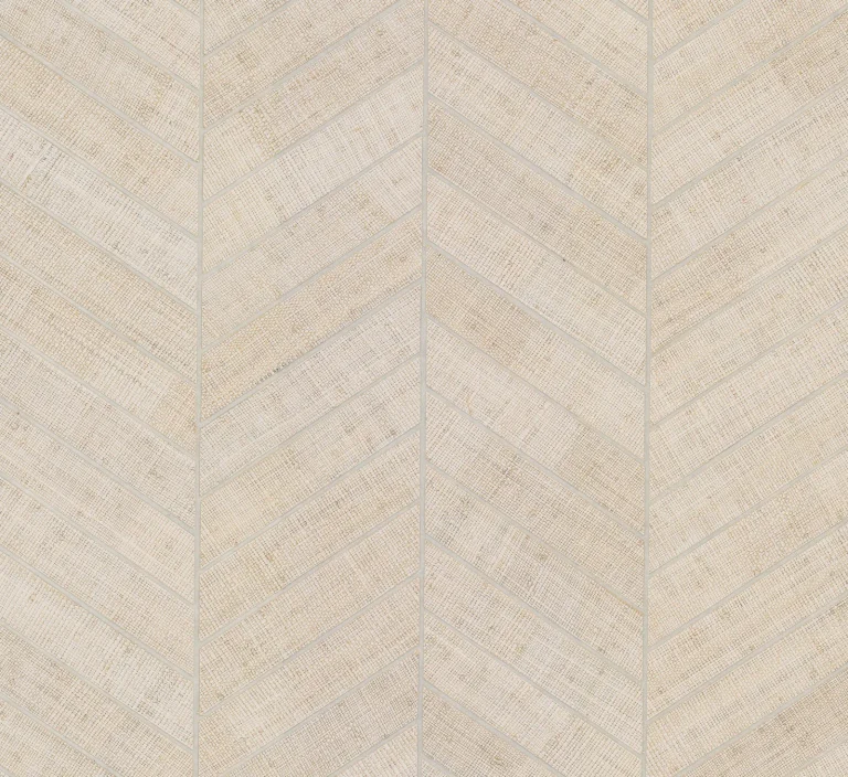 Ronald Redding Atelier Herringbone Wallpaper - Cream — Image 4