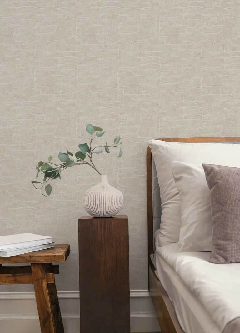 Sculpted Burlap Textured Wallpaper - Taupe — Ảnh 3