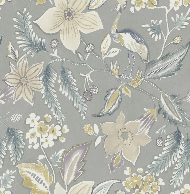 Crestwood Crowned Crane Wallpaper - Grey — Ảnh 2