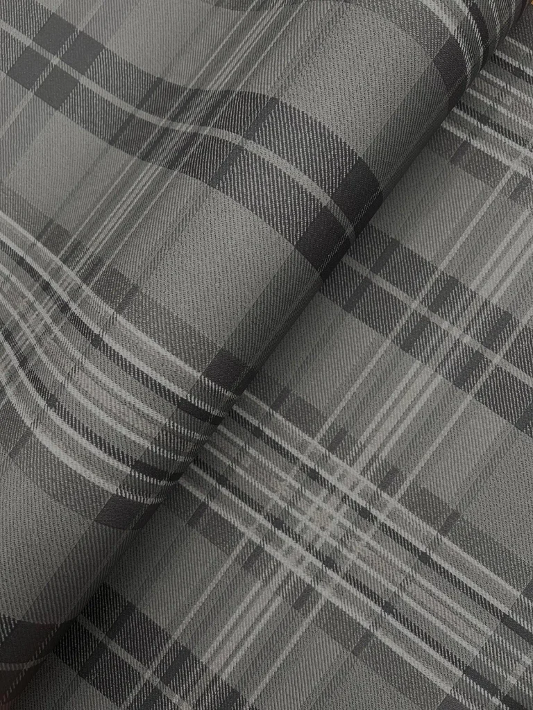 Chesapeake Austin Plaid Wallpaper - Charcoal and Cream — Ảnh 4
