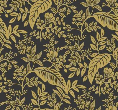 Rifle Paper Co. Canopy Wallpaper - Gold & Black