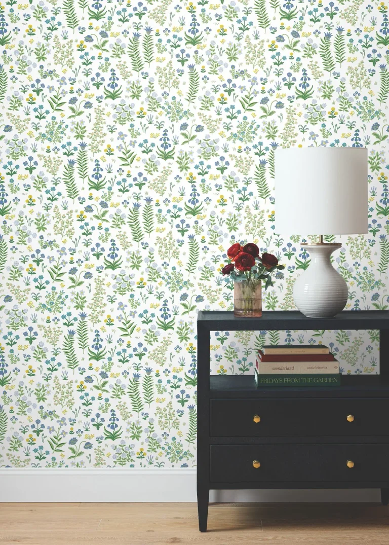 Rifle Paper Co. Menagerie Garden Peel and Stick Wallpaper - Blue Multi — Ảnh 2