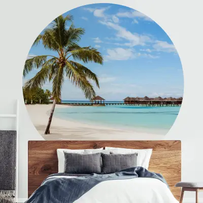 Maldives - Wall Mural 5574 - Round - 144cm diameter