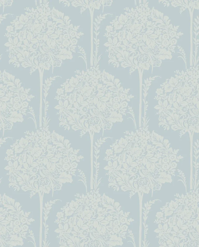 Zaria Topiary Wallpaper - Light Blue — Ảnh 2
