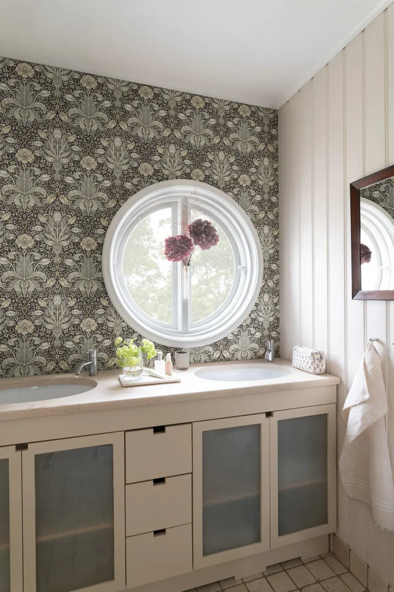 Spring Thicket Tulip Damask Wallpaper - Blue — Ảnh 3