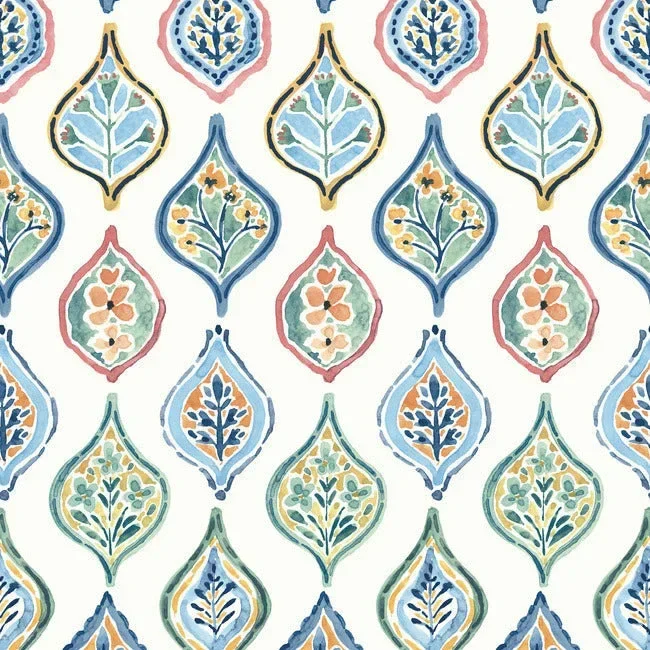 Marketplace Motif Wallpaper - White/Multi — Ảnh 5