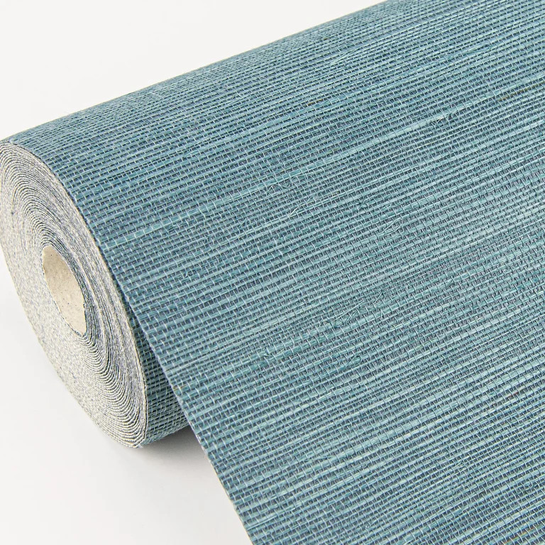 Aiko Sisal Grasscloth Wallpaper - Blue — Ảnh 3