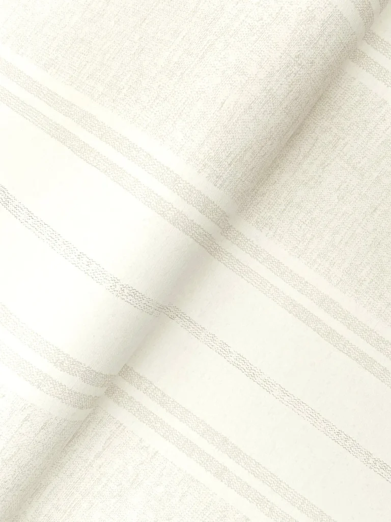 Chesapeake Maddox Flannel Stripe Wallpaper - Light Grey — Ảnh 3