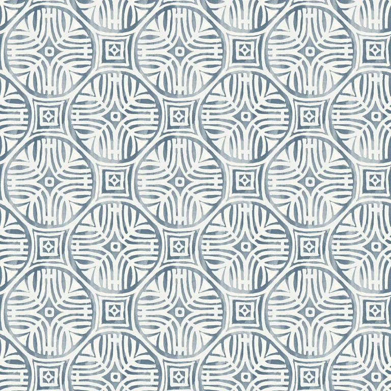 Chesapeake Sandee Medallion Wallpaper - Navy — Ảnh 3