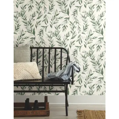 Magnolia Home Olive Branch Wallpaper - Olive Grove
