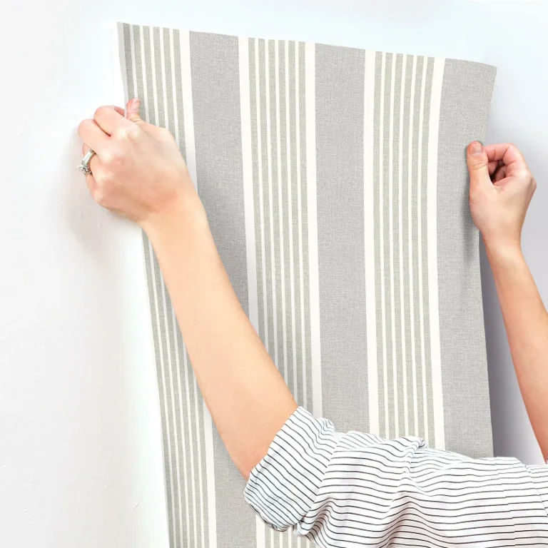 Chesapeake Bingley Embellished Stripe Wallpaper - Green — Ảnh 3
