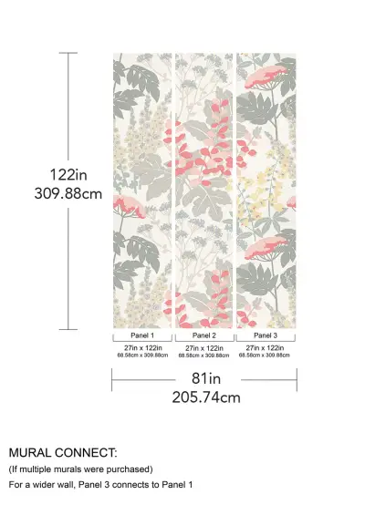 Paradise Wall Mural - Pink