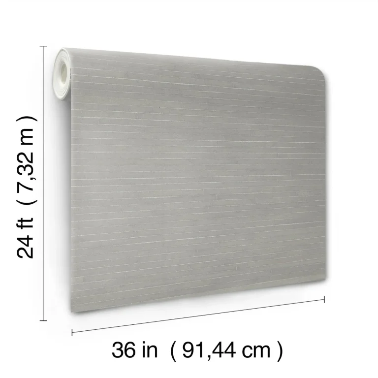Ronald Redding Handcrafted Shimmering Paper Wallpaper - Grey/Silver — Ảnh 3