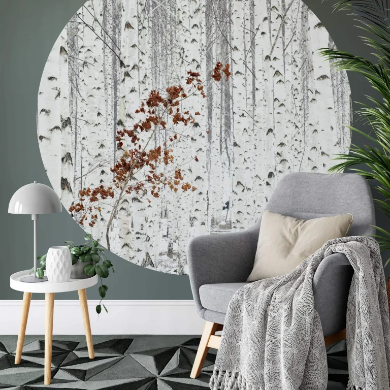 White Birch Forest - Wall Mural 5104 - 4 Panel - 192cm x 260cm — Ảnh 3