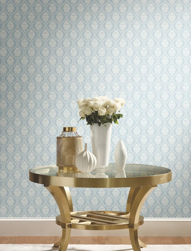 Small Scale Ogee Wallpaper - Sky — Ảnh 4