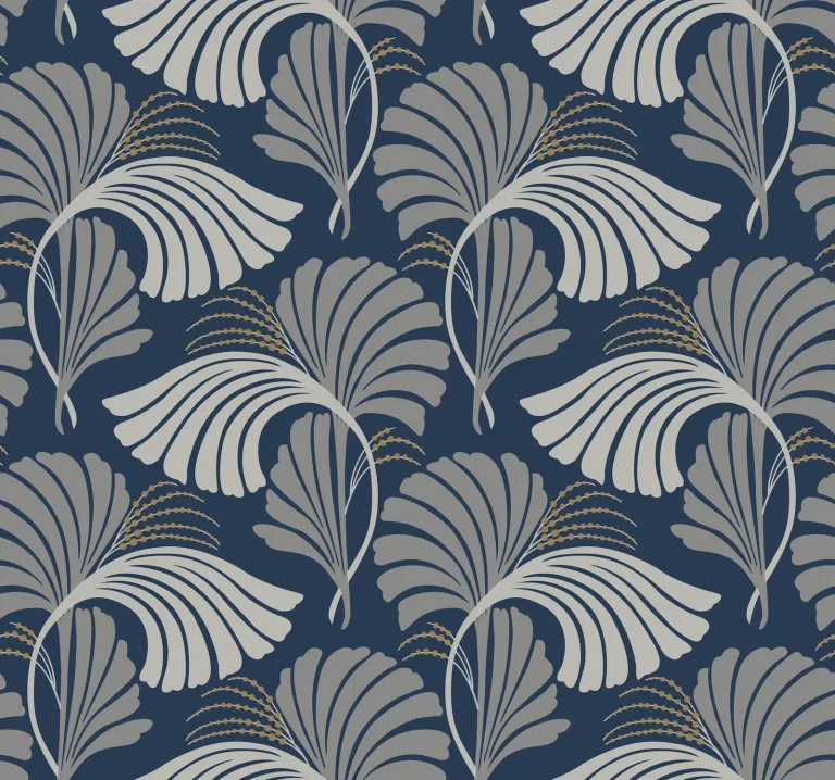 Candice Olson Dancing Leaves Wallpaper - Navy — Ảnh 3