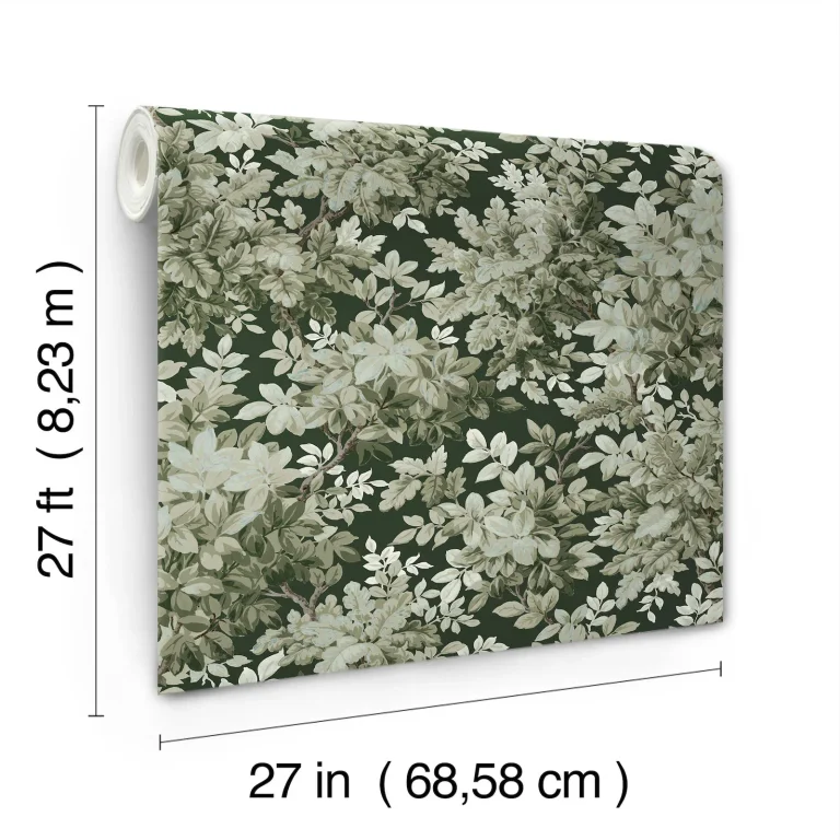 Greenwood Deciduous Wallpaper - Dark Green — Ảnh 3